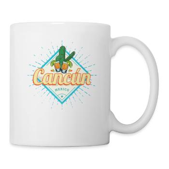 Cancun Mexique Cactus dansant Tequila vintage - Mug blanc - blanc - Droite