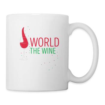 Joy To The World The Wine Is Poured Christmas - Tasse - Weiß - Rechts