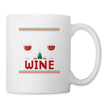My Kind Of Holiday Spirit Is Wine Retro Funny - Mug - white - Right