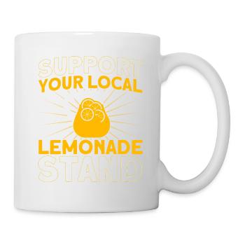 Limonadenstand Zitronensaft Limonade Geschäft - Tasse - Weiß - Rechts