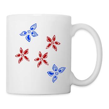 Fleurs, Fleurs - Mug blanc - blanc - Droite