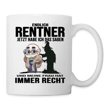Opa Rentner im Ruhestand "Senior macht Rente" - Tasse - Weiß - Rechts