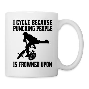 Cyclisme VTT Cyclotourisme à vélo - Mug blanc - blanc - Droite