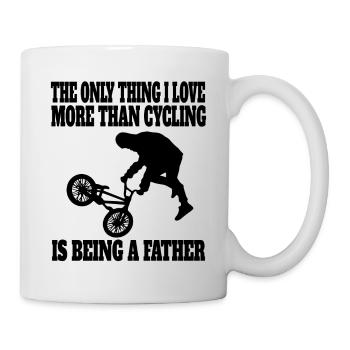 Fahrrad Vater Radfahren Papa Radeln Fahrradtour - Tasse - Weiß - Rechts