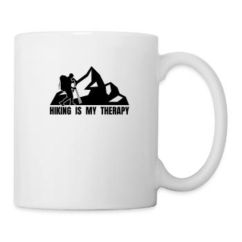 LA RANDONNÉE EST MA THÉRAPIE - Wanderer Berge Gebirge - Mug blanc - blanc - Droite