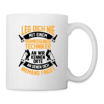 Vermessungstechniker kennen Orte Vermesser - Tasse - Weiß - Rechts