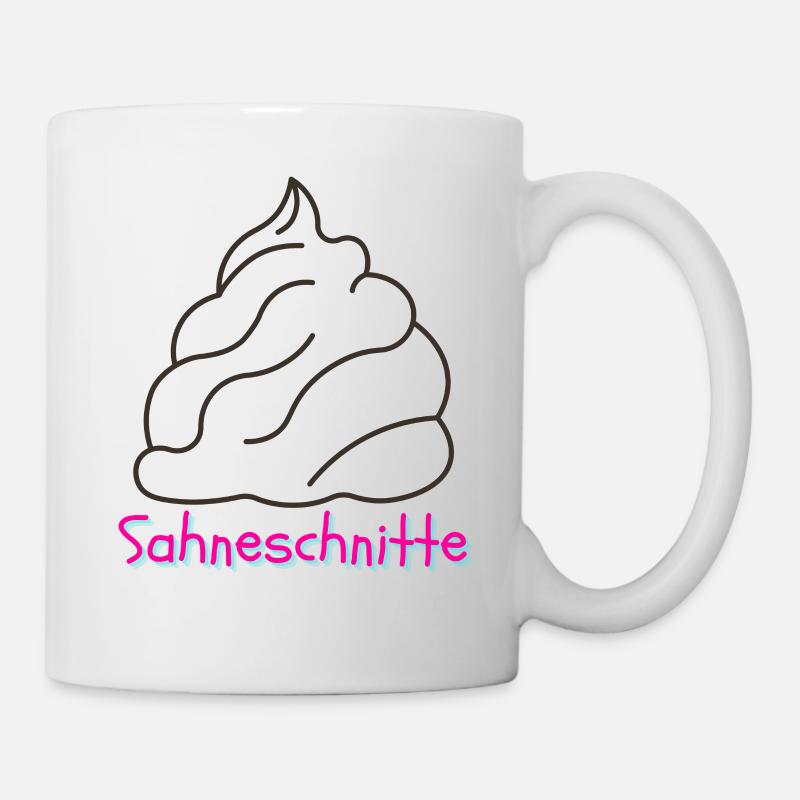 Sahneschnitte - Tasse - Weiß