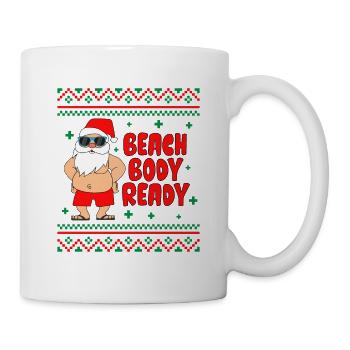 Noël drôle Père Noël plage Figurine Cool - Mug blanc - blanc - Droite