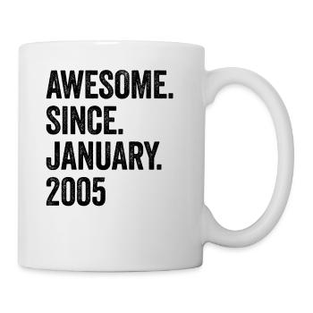 Génial depuis janvier 2005 18ème anniversaire - Mug blanc - blanc - Droite