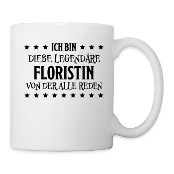 Floristin Witz Spruch Floristik Floristin Geschenk - Tasse - Weiß - Rechts