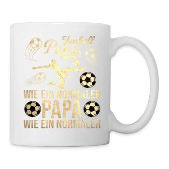 Fussballer Fussball Papa Vater Vatertag - Tasse - Weiß - Rechts