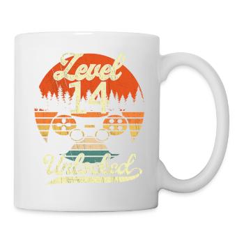 Level 14 Unlocked Men Gamer 14 Birthday Gamer - Mug - white - Right