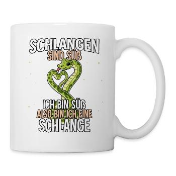 Schlangen Sind Süß Schlange - Tasse - Weiß - Rechts