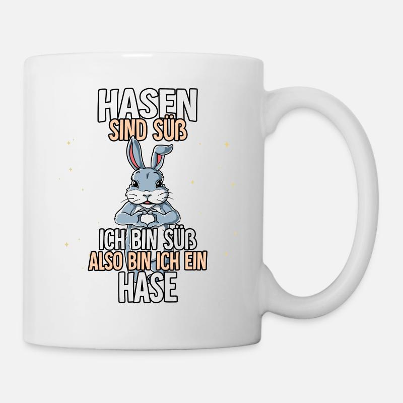 Hasen Sind Süß Hase - Tasse - Weiß