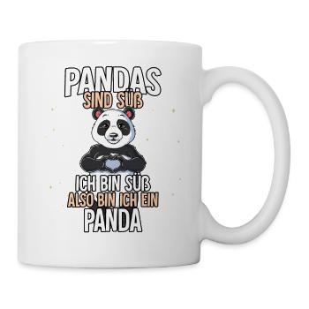 Pandas Sind Süß Panda - Tasse - Weiß - Rechts