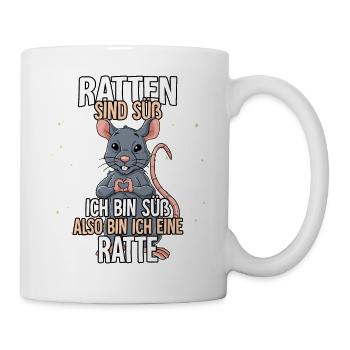 Ratten Sind Süß Ratte - Tasse - Weiß - Rechts