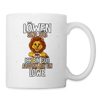 Löwen Sind Süß Löwe - Tasse - Weiß - Rechts