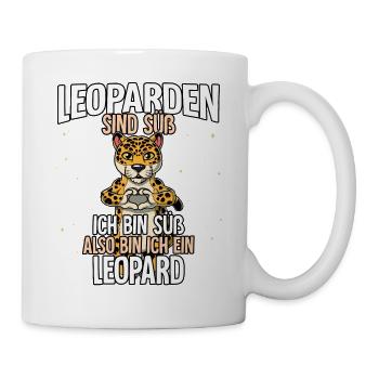 Leoparden Sind Süß Leopard - Tasse - Weiß - Rechts