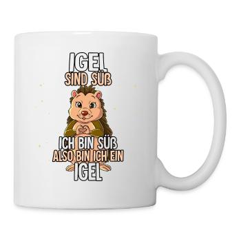 Igel Sind Süß Igel - Tasse - Weiß - Rechts