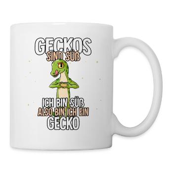 Geckos Sind Süß Gecko - Tasse - Weiß - Rechts