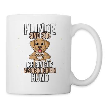 Hunde Sind Süß Hund - Tasse - Weiß - Rechts