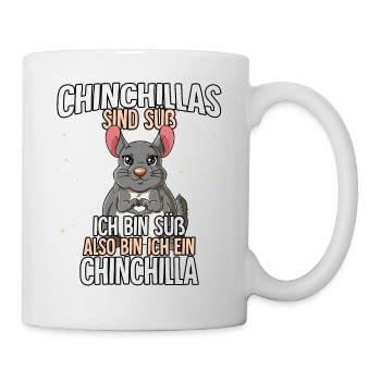 Chinchillas Sind Süß Chinchilla - Tasse - Weiß - Rechts