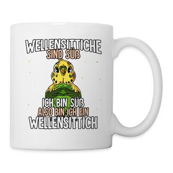 Wellensittiche Sind Süß Wellensittich - Tasse - Weiß - Rechts