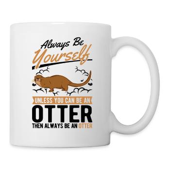 Otter Geschenk Fischotter Seeotter - Tasse - Weiß - Rechts