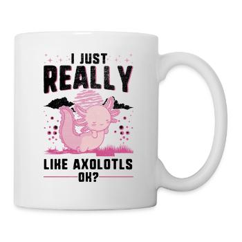 J’aime beaucoup la salamandre à queue d’Axolotl - Mug blanc - blanc - Droite
