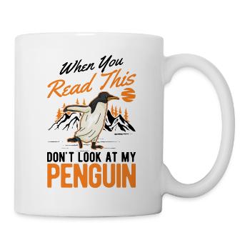 Pinguin Penguin Kaiserpinguin Gelbaugenpinguin - Tasse - Weiß - Rechts