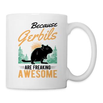 Parce que les gerbilles sont des gerbilles géniales - Mug blanc - blanc - Droite