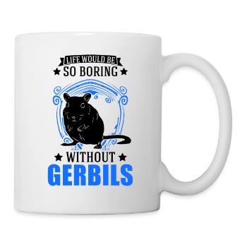 Gerbille Cadeau Rat de course mongol Gerbille - Mug blanc - blanc - Droite