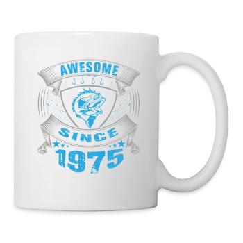Awesome since 1975. Angel, Angler's Birthday - Mug - white - Right