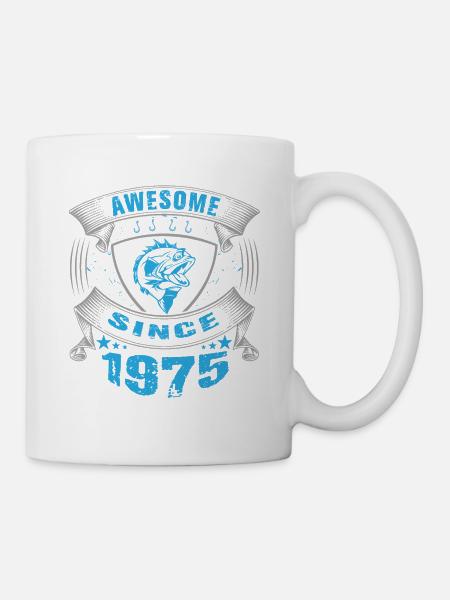 Awesome since 1975. Angel, Angler's Birthday - Mug - white
