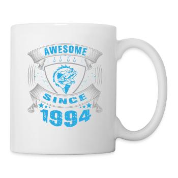 Awesome since 1994. Angel, Angler's birthday - Mug - white - Right