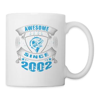 Awesome since 2002. Angel, Angler's birthday - Mug - white - Right