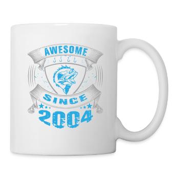 Awesome since 2004. Angel, Angler's birthday - Mug - white - Right