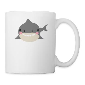 starker Hai schwimmt im Meer - Tasse - Weiß - Rechts