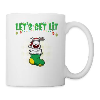 Let's Get Lit Advent Season Christmas Party X-Mas - Mug - white - Right