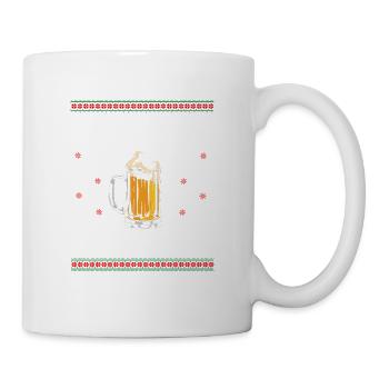 Christmas Cheers Great People Cold Beers Retro - Mug - white - Right