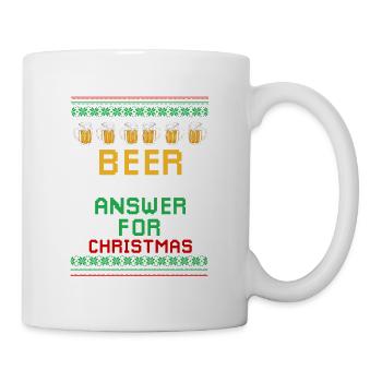 La bière est toujours la réponse pour Noël drôle - Mug blanc - blanc - Droite