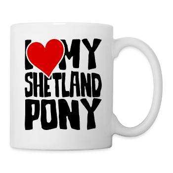 J’adore mon poney Shetland - Mug blanc - blanc - Droite
