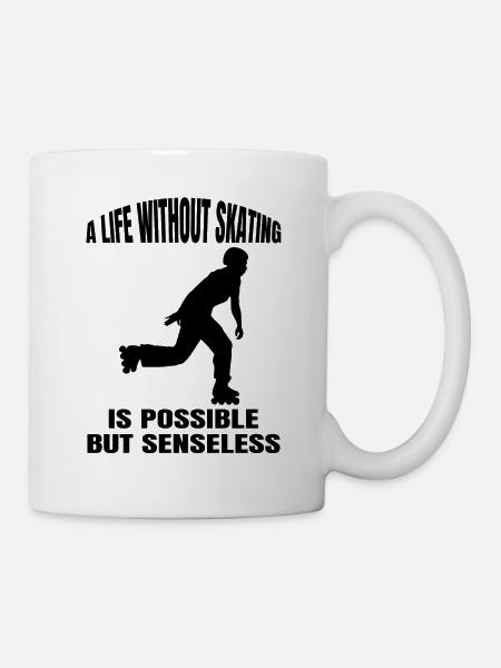 Rollschuh Geschenk Inliner Skaterin Inline skaten - Tasse - Weiß