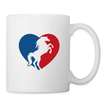 Je Peux Pas J'ai Cheval Vintage Cœur Cadeau - Mug blanc - blanc - Droite