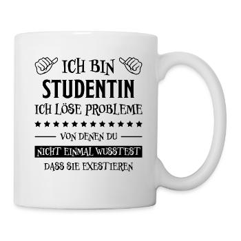 Studentin Spruch Universität Studentin Geschenk - Tasse - Weiß - Rechts