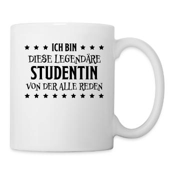 Studentin Spruch Universität Studentin Geschenk - Tasse - Weiß - Rechts