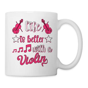 Violine Musik Geige Violinspieler Musikerin - Tasse - Weiß - Rechts