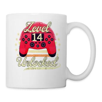 Level 14 Unlocked Teen Video Gamer 14. - Mug - white - Right
