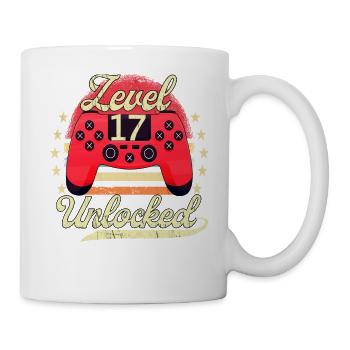 Niveau 17 Joueur vidéo adolescent débloqué 17. - Mug blanc - blanc - Droite