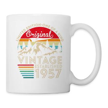 Original Vintage Établi En 1957 Anniversaire - Mug blanc - blanc - Droite